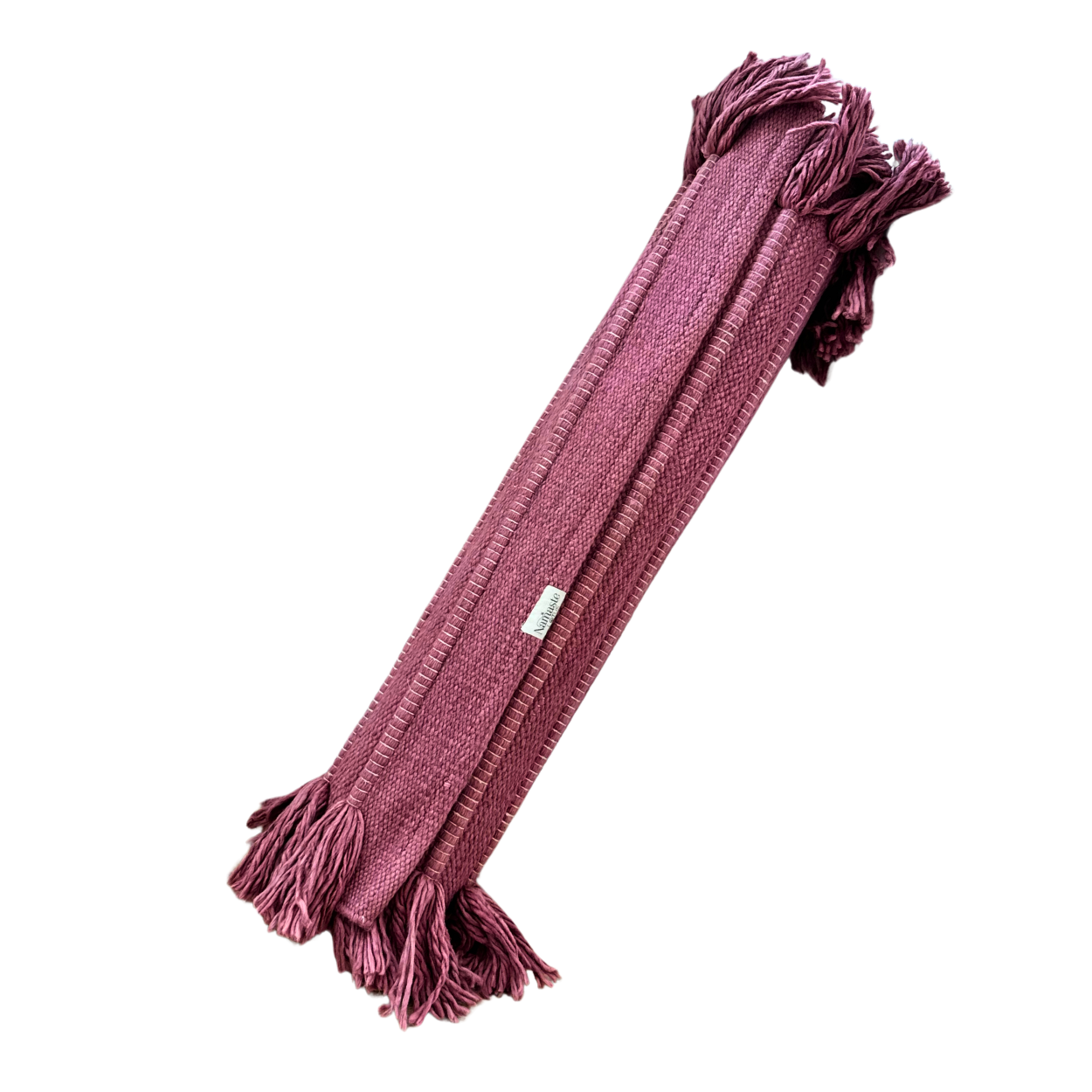 Ayurvedic plant-dyed yoga mat with cosmic sun, moon, and stars pattern, promoting dosha balance using natural sappanwood dye, ideal for eco-conscious meditation.